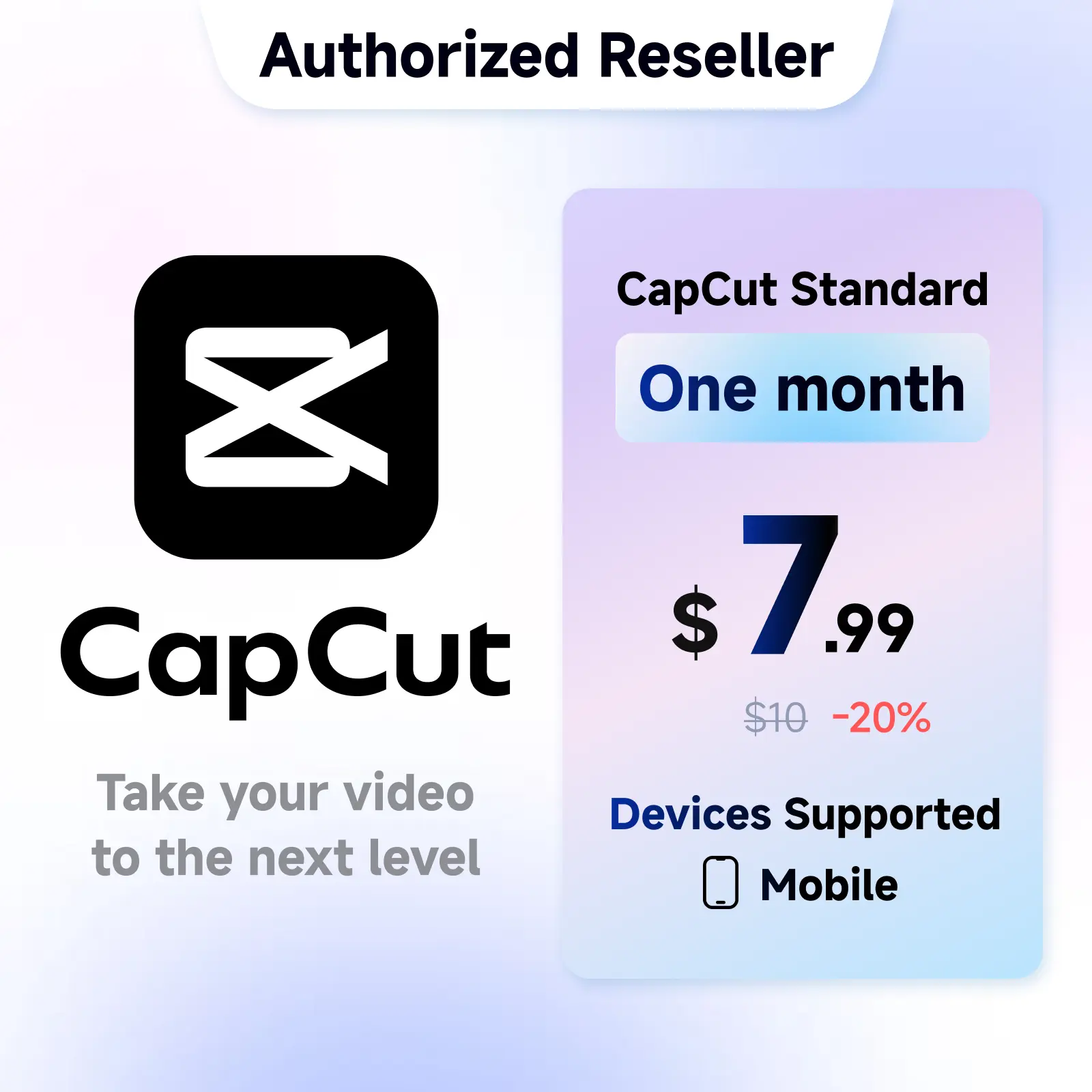 CapCut Standard 1-Month Subscription - AI Templates Video Editor, Cross-Platform, Multi-Device Tool for Instagram Reels, TikTok