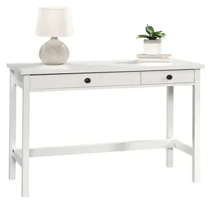 Sauder County Line Writing Desk with 2 Smooth-Gliding Drawers Compact Minimalist Design for Home Office or Study