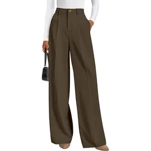 Womens Wide Leg Dress Pants 2025 Business Casual Flowy Work Palazzo Pants High Waisted Slacks Trousers
