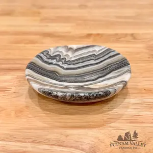 Handcrafted Mexican Zebra Onyx Dish 4.29"