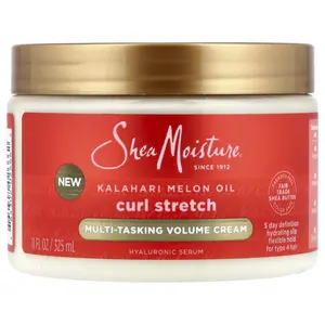 SheaMoisture Curl Stretch Multi-Tasking Volume Cream, For Type 4 Hair, Kalahari Melon Oil, 11 fl oz (325 ml)