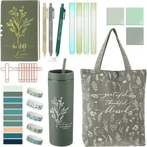 29 Pcs Bible Study Supplies Journaling Kit with Christian Cup Tote Bag for Women Easter Gifts Mother's Day Church Office School Party Favors