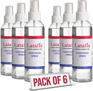 Latalia Hand Sanitizer Spray - Pack of 6 Unscented Spray Hand Sanitizer for Hands (6.67 Fl oz)