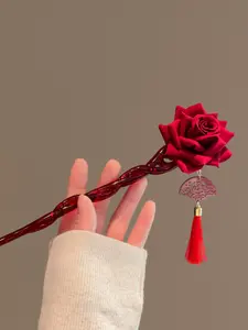 Vintage Rose Hair Pin, Elegant Retro Design, Perfect for Christmas, Halloween, Valentine's Day, Birthday Gift, Travel Essential