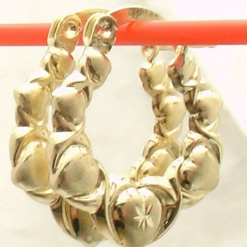 1 Pair of Vintage Heart-Shaped Carved Round Pendant Earrings, Handcrafted Fashion Jewelry Women's Accessories, Fashionable Jewelry Accessories, Perfect for Daily Parties and Gatherings, An Ideal Gift for Women, Dangle Hoop Earrings, Earrings Dangling