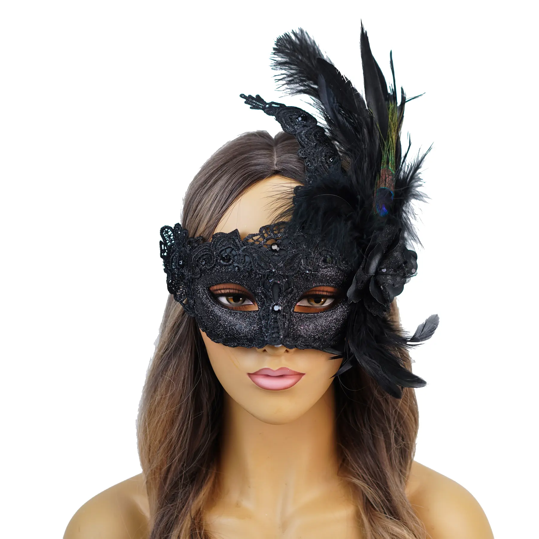 Burlesque Feather Masquerade Mask Burlesque Feather Masquerade Mask