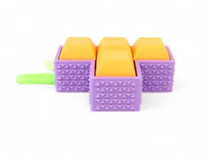Purple Picky Party Clicky Keychain T-shaped Purple Textured Base you customize Tactile Switch
