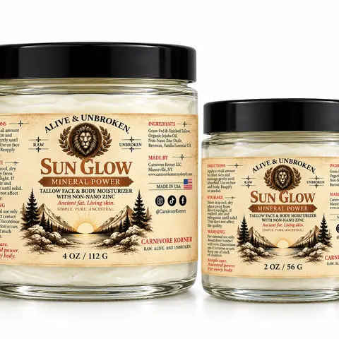 Tallow Outdoor Moisturizer with Non Nano Zinc