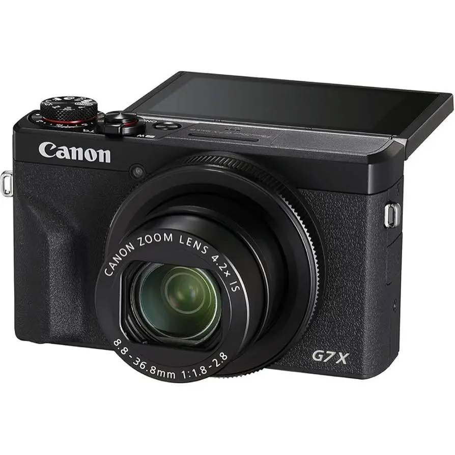 Canon PowerShot G7 X Mark III Digital Camera Black 20.2MP CMOS Sensor 4.2x Optical Zoom UHD 4K30p Video with Accessory Bundle