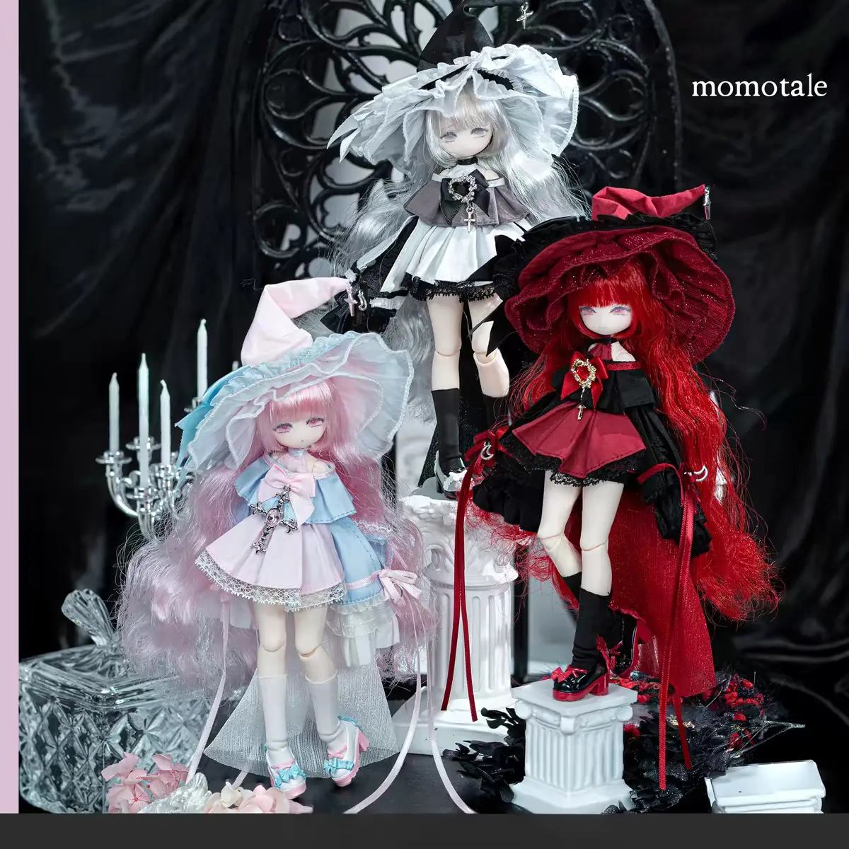 Momotale MJD Articulated Figurine, Poseable Collectible Action Figure Doll, Goth Makeup Model Collectible Figurine for Toy Collectors