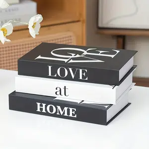 3pcs Luxury and Decorative Fake Books Set, Bookshelf, Bedside Table, Dining Table Decor, Hotel Lobby, Bookstore, Flower Shop Atmosphere Props