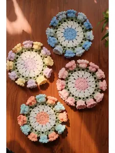 Charming Flower Coaster Crochet: Add a Touch of Bloom to Your Table