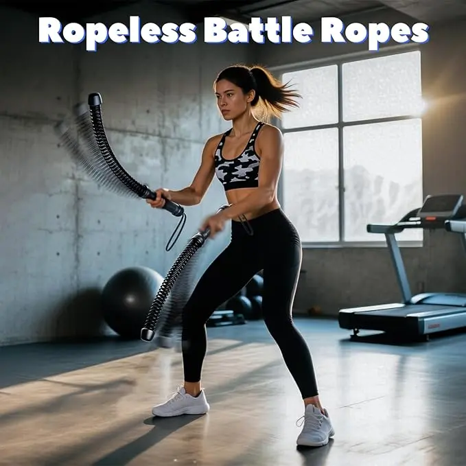 Cordless Multifunctional Battle Rope - Unisex Workout & Exercise Equipment for Home Use, Ideal for Strength & Stamina Training via Rope Swinging
