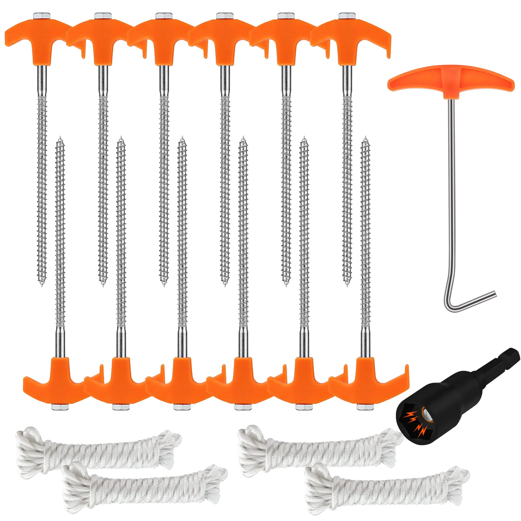 HORUSDY Heavy Duty Tent Stakes - Durable Design for Secure Tent Entry - Ideal for Outdoor Use Easy Setup Tent Camping Equipment
