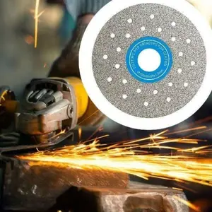 Rock Plate Grinding Wheel for Glass Cutting, Granite Cutting Blade, Diamond Grinding Wheel for Stone, Tile, Marble, Silver Color 115 Blade