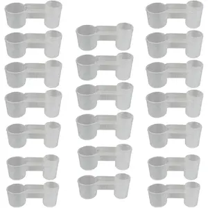 20 count Bird Drinker Feeder Plastic Soda Pop Water Bottle Cup  for Chicken Pigeons Birds Feeder Trough  Feeding Accessories