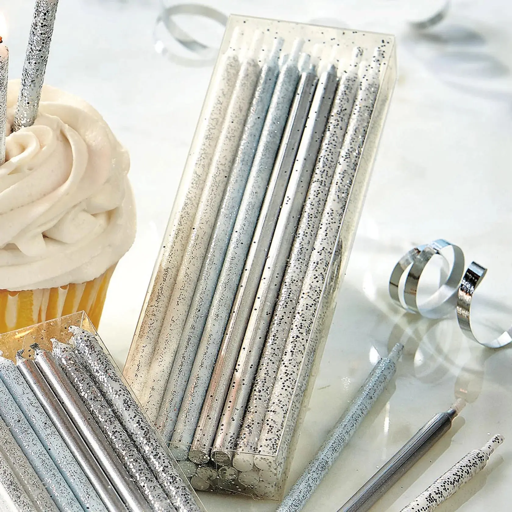 Sparkle N Shine Tall Birthday Party Candles, Set of 24