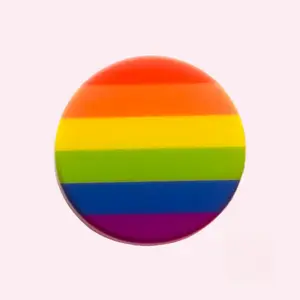 Rainbow Pride Flag Silicone Focal Beads 28mm Food Grade Flexible Jewelry Making Beads with 3mm Hole for Pens Keychains and More