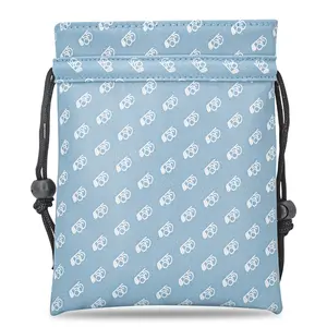 Blue High-Quality Valuable Item Bag with Gg Design, Sealed Bag with Drawstring, Portable Ball Bag, Golf Accessories, Drawstring Pouch, Accessory Pouch