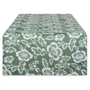 Design Imports 14" x 72" Floral Print Outdoor T able Runner