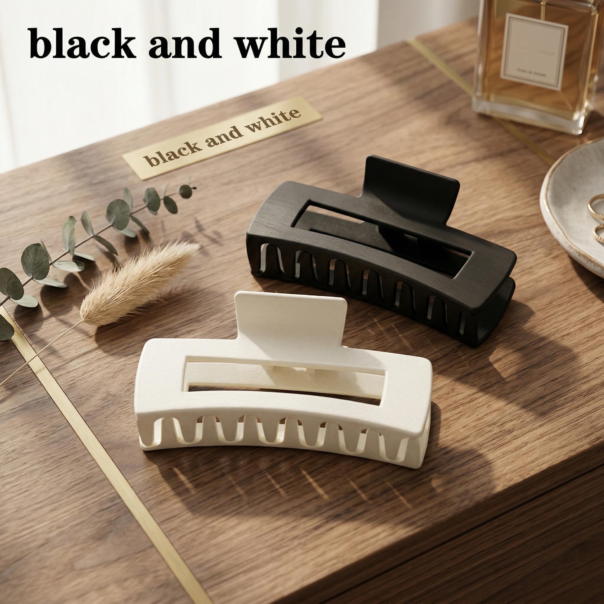 Fashion 4Pcs Women's Solid Color Large Square Hair Claws Sturdy Clips for Thick Hair with Secure Hold Elegant Durable Design for Party and Daily Use 10.50cm/4.13inch Fashion 4Pcs Women's Solid Color Large Square Hair Claws Sturdy Clips for Thick Hair with Secure Hold Elegant Durable Design for Party and Daily Use 10.50cm/4.13inch