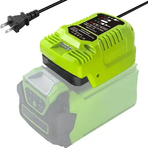 Battery Charger, Mini Charger for Greenworks 40V Lithium-Ion Battery, AC Input 100-240V, Output 40V 2A, Power Tool Accessories