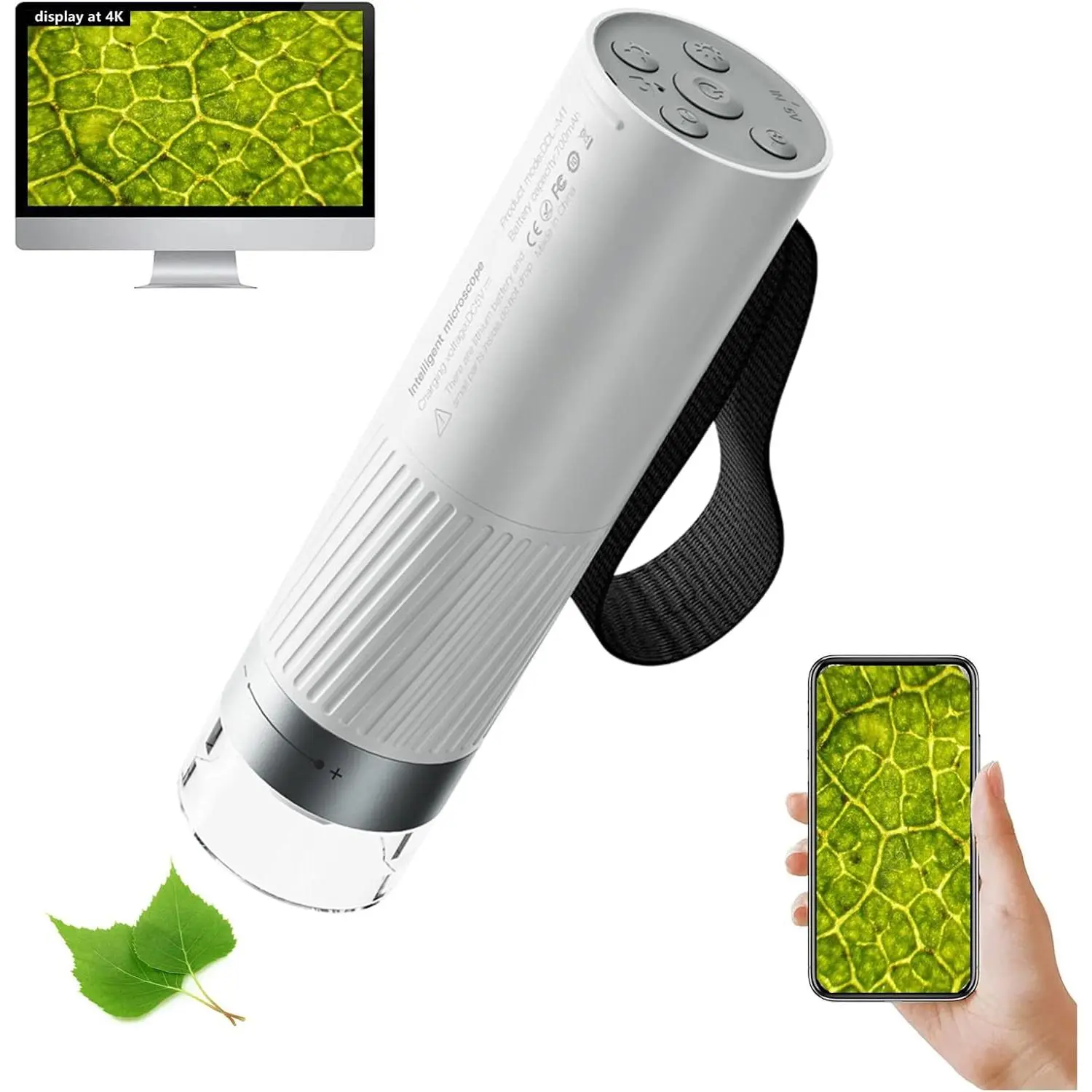 Wireless Lab Handheld Digital Microscope,Portable WiFi USB Microscope Real 400x HD Magnification,Photo/Video Capture for Kids Adults,Compatible with iPhone,iPad,Android,Mac,Windows