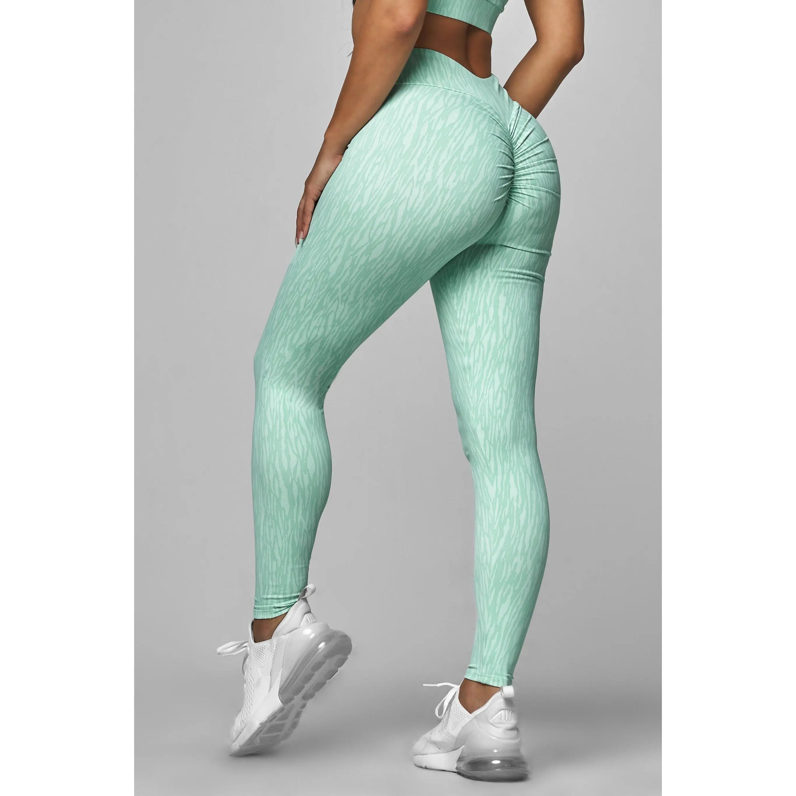 Mint Zebra High Waist Scrunch Legging