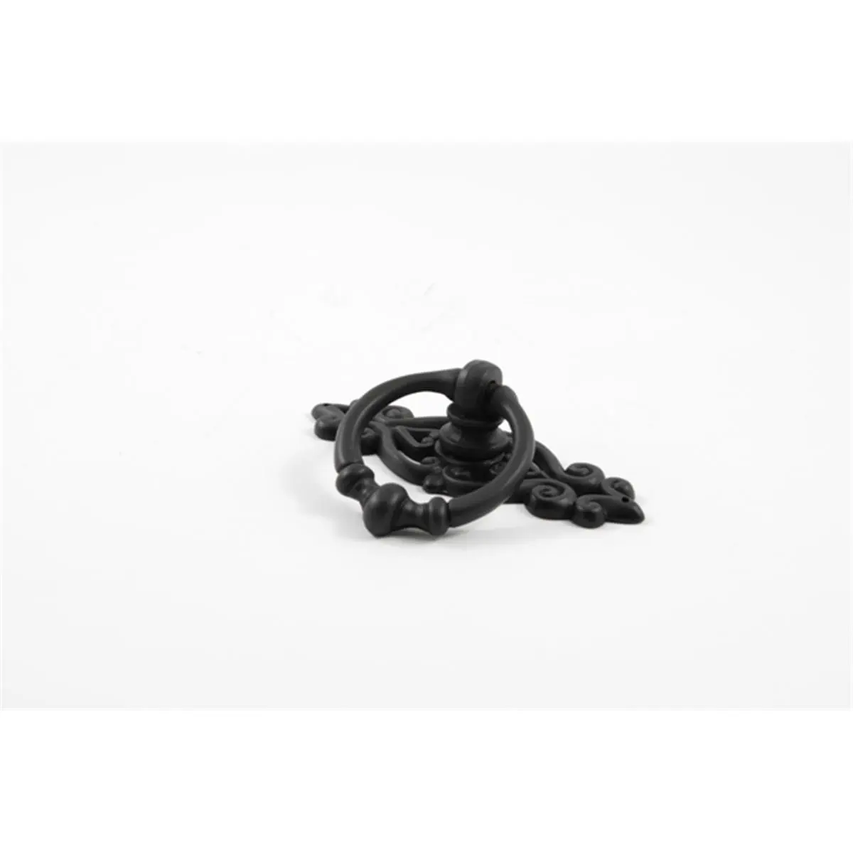 Cabinet Ring Pull with Backplate, Black