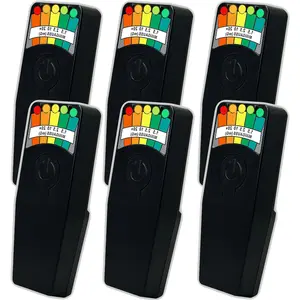6 Pack Black K2 EMF Detector for Ghost Hunting with 5 Level LED Portable Handheld Magnetic Field Detector EMF Meter Ghost Hunting Equipment Electromagnetic Paranormal Equipment Tester Up to 20 + MG
