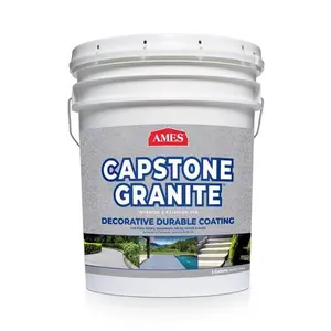Ames 1026555 5 gal Capstone Granite Gloss Water-Based Acrylic Concrete Floor Paint - Quicksilver