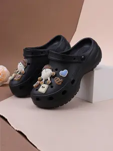 Women's Cute Cartoon Santa Claus Design Slides, House Slippers, Casual Comfortable Lightweight Slides for Summer, Female All-match Round Toe Shoes for Daily Wear, Girl