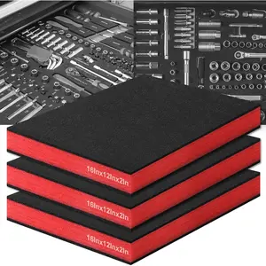 DGSL Tool Box Foam 3 Pack, 16x12x2 In Foam Inserts for, Cuttable Polyethylene Sheets, Tool Box Organizer, Kaizen Organizer Sheets