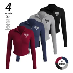 Ins-Inspired Women's Short Zip Sports Jacket | Comfortable For Yoga, Fitness, Running & Tennis | All-Season Wear | Fitness Zip Top
