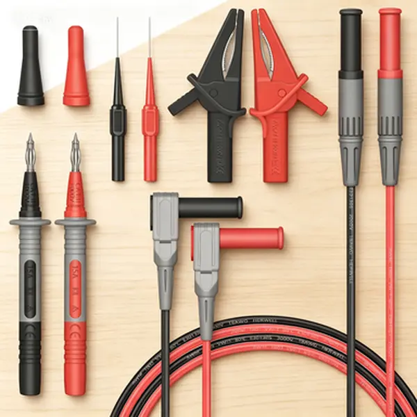 Professional Multimeter Test Lead Kit, Double Insulated 4mm Banana Plug with Alligator Clips 30A, Needle Probe 0.7mm, Electrical Test Leads Set for Voltage Measurement, Heavy Duty Silicone Wire, -40°C To 80°C, 1 Set, Accessories, Maintenance, Appliances,