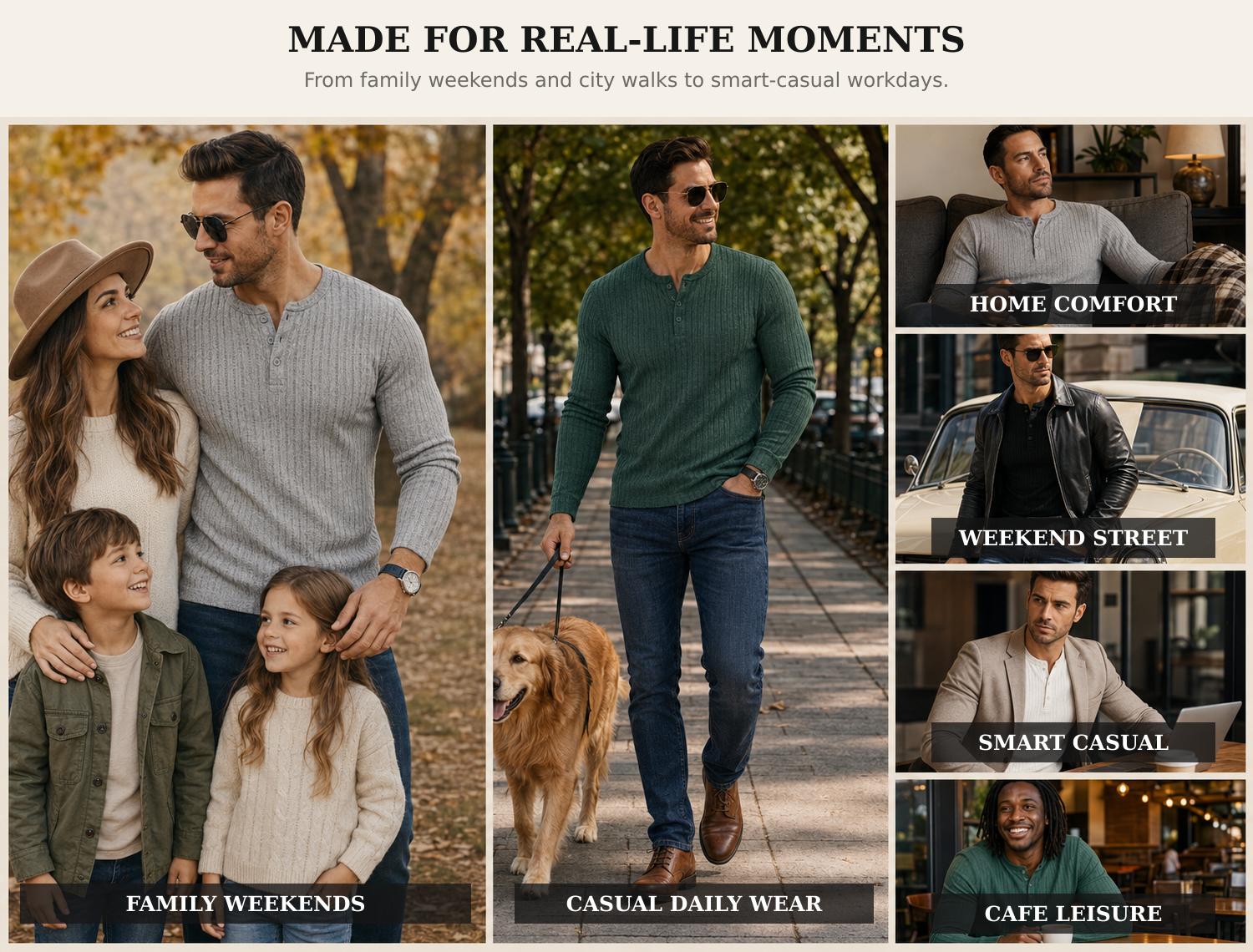 Men’s Ribbed Henley Long Sleeve Shirt Slim Fit Stretch Casual Knit Pullover for Men Soft Breathable Fashion Tee Men’s Ribbed Henley Long Sleeve Shirt Slim Fit Stretch Casual Knit Pullover for Men Soft Breathable Fashion Tee