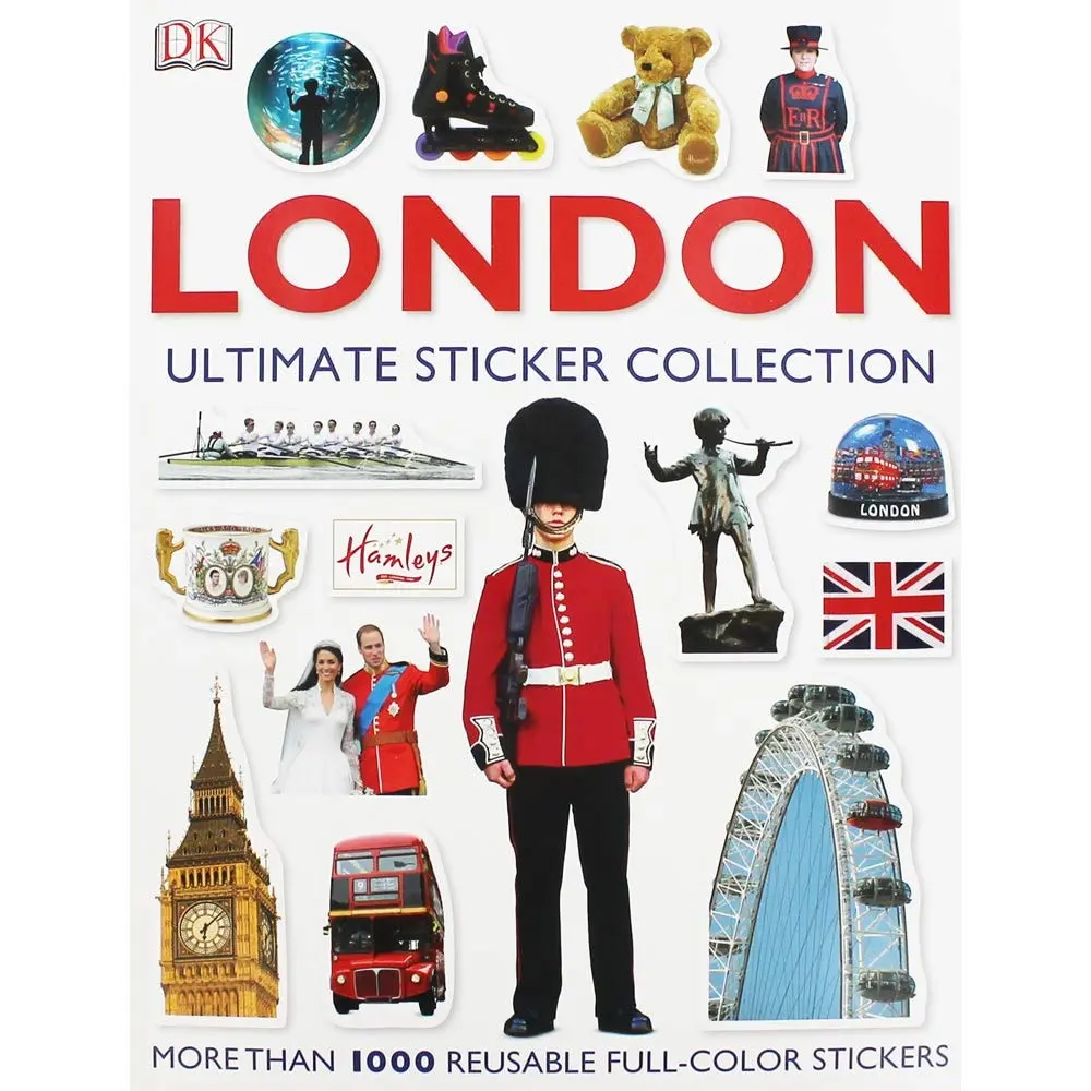 London Ultimate Reusable Sticker Collection Literature Book - Over 1,000 Stickers for Personal Belongings Decoration
