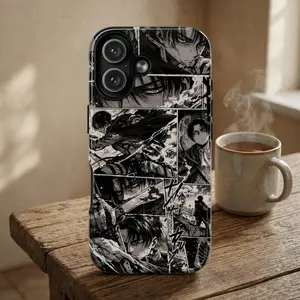 Anime-Inspired Magnetic Phone Case – Swordsman Hero Style Manga Panel Cover Compatible with iPhone 11, 12, 13, 14, 15, 16, 17 & Samsung S22 S23 S24 S25 – check our available sizes