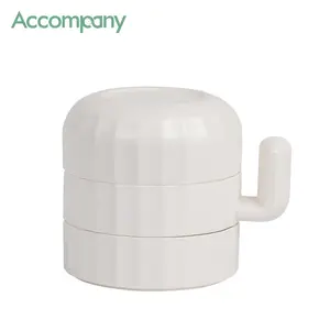 A set of white cactus pet ceramic bowls