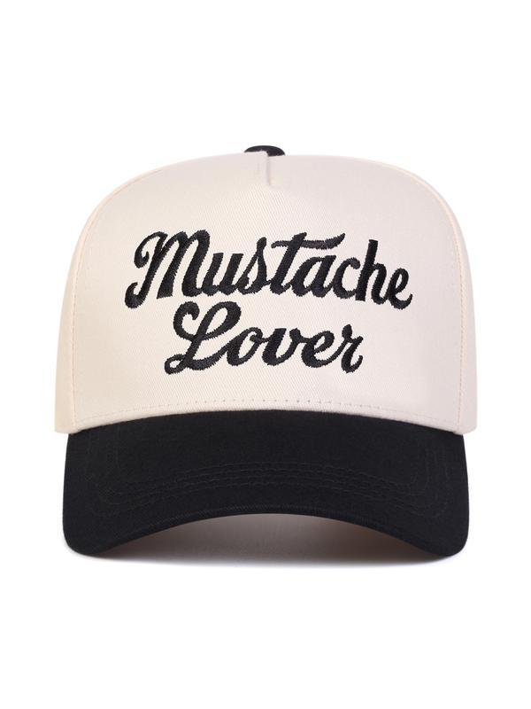 Unisex Mustache Lover Five-Sided Baseball Cap, Adjustable Sun Protection Hat for Men & Women, Casual Spring & Fall Outdoor Travel
