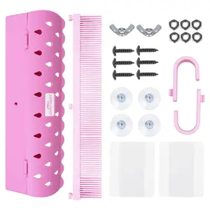 GOO GOO Hair Extension Holder And Hanger Stand For Styling, 4 Installation Modes With Tool, Pink Hair Extension Holder Designed To Securely Hold Your Extensions For Washing, Styling, Packing And Storing