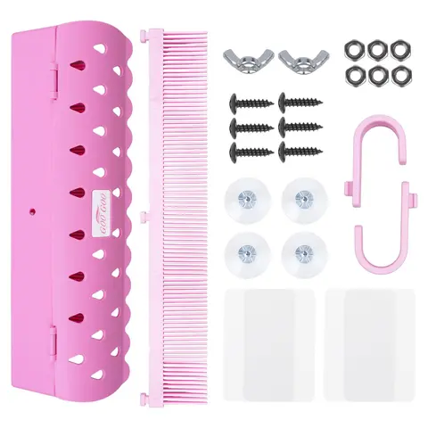 GOO GOO Hair Extension Holder and Hanger Stand For Styling, 4 Installation Modes With Tool, Pink Hair Extension Holder Designed To Securely Hold Your Extensions For Washing, Packing and Storing #sohochic #TikTokShopFallDealsForYou