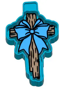 Cross and Bow Freshie Mold & 3D Printed Mold Housing Option