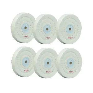 6Pcs/Set Polishing Wheel for Bench Grinder Buffing Wheel 4 inch White Cotton (50 Ply) for Buffer Polisher Medium Polish Pad with 1/2 Inch Arbor Hole,Christmas Party Gifts,Tools & Hardware