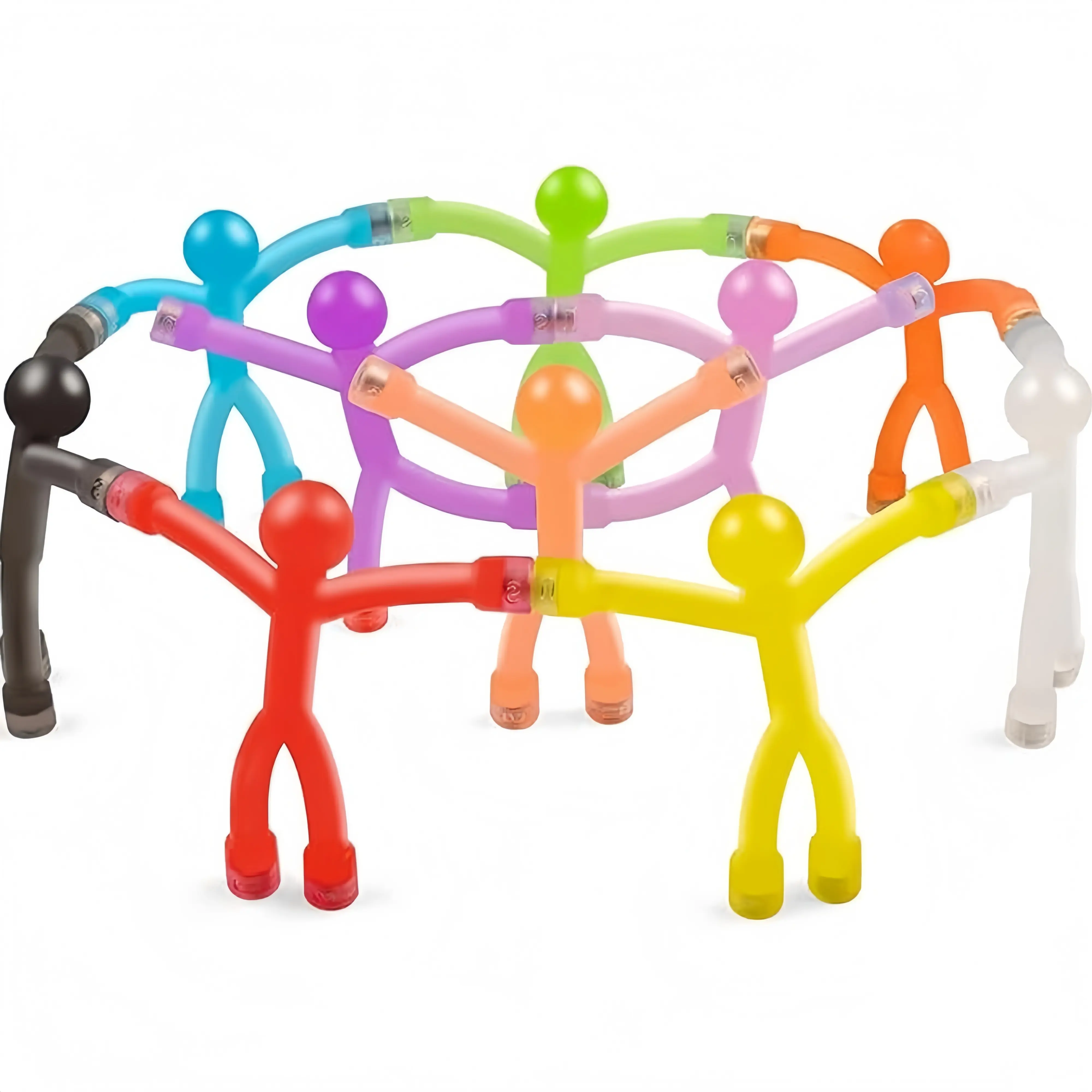 Magnet Men - 10-PC Magnetic Travel Toys for Kids | Bendable Humanoid Magnets for Fridge, Summervibes Whiteboard & STEM Play | Sensory Fidget Toys for Airplane & Car Rides | Stocking Stuffers, Easter Basket Gifts for Ages 3+