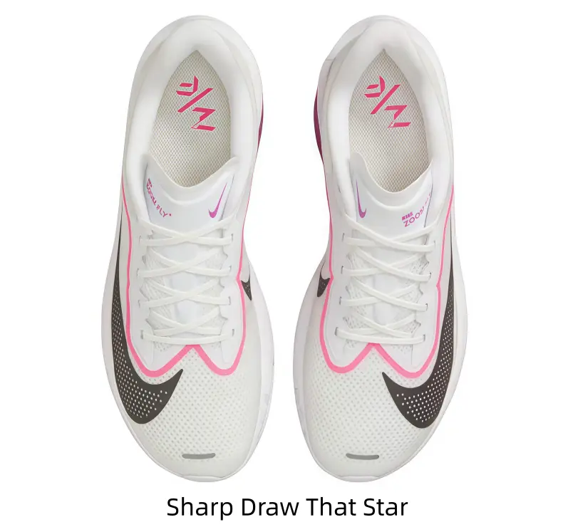 Fresh White Pink Gradient Lifestyle Trainers Distinct Border Logo Youthful Vibrant Color Scheme Multi Occasion Daily Footwear