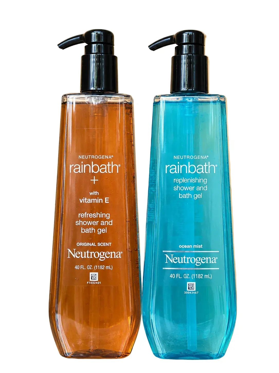 Neutrogena Rainbath Shower & Bath Gel, 40 fl oz, Moisturizing Body Wash, Rich Lather, Multi-Purpose Bath & Shower Cleanser, Original Scent or Ocean Mist Fragrance, Pump Bottle