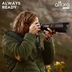 Altura Photo Camera Neck Strap w. Quick Release & Safety Tether For Photographers - Adjustable DSLR Camera Strap for Sony, Nikon & Canon - Safe & Secure Camera Strap