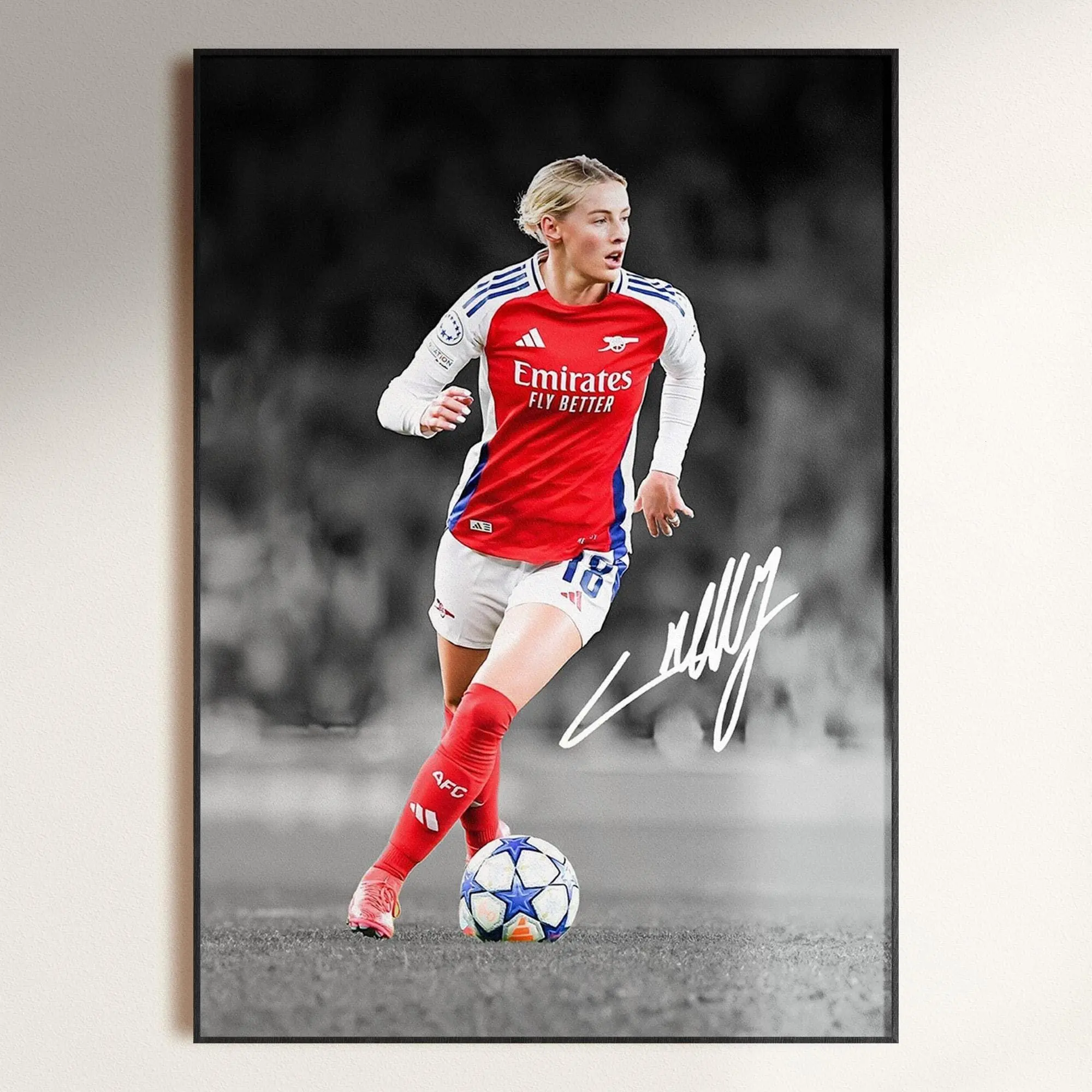 Chloe Kelly Poster, Signed Football Poster, Arsenal Football Art, Soccer Decor Download( Unframed - Print Only )
