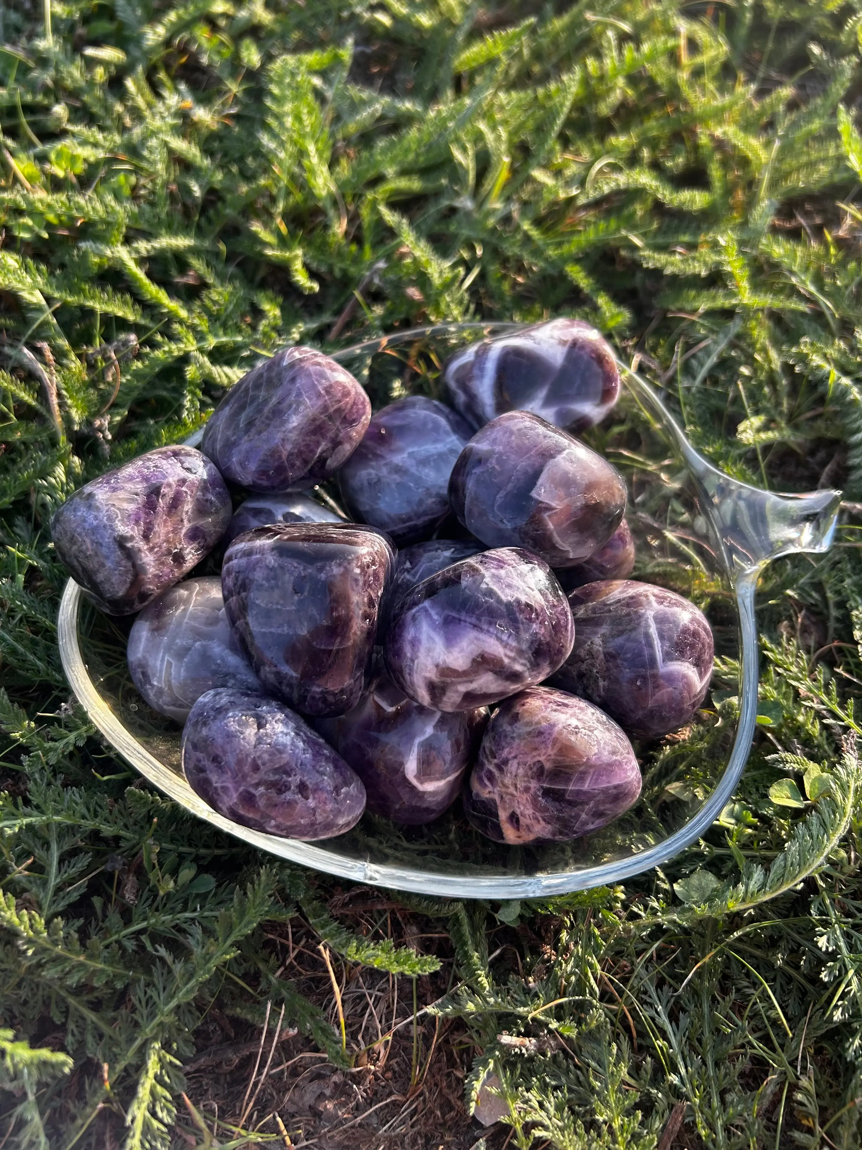 Large Chevron Amethyst Tumbled Stone rock